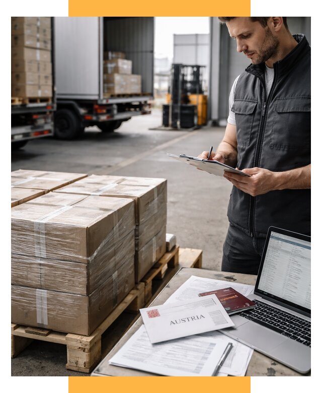 Доставка в Австрию от 67165 р. Логистика и экспорт СетСервис-Грч