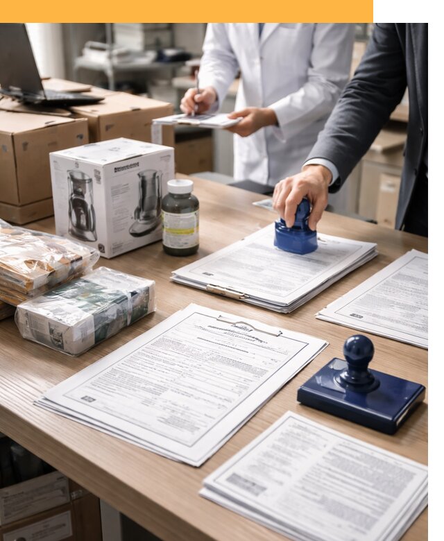 Сертификация импортных товаров от 12400 с таможенным сопровождением